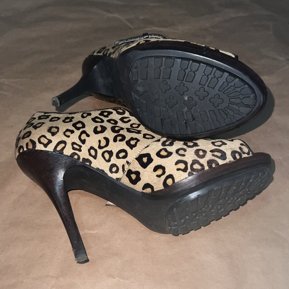 Michael Kors Leopard Print Open-Toe Ankle Boot - Picture 4 of 4